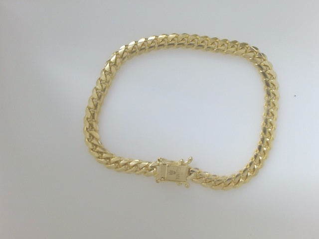 10k Yellow Gold Pulsera Solida De Fabrica 23.6g