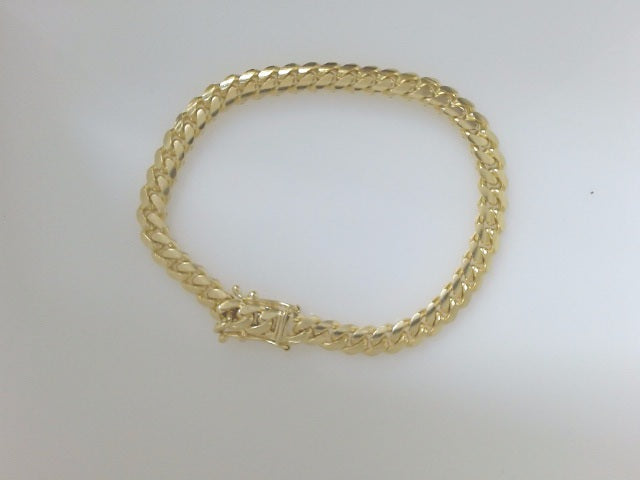 10k Yellow Gold Pulsera Solida De Fabrica 22g