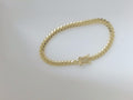 10k Yellow Gold Pulsera Solida De Fabrica 13.1g
