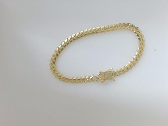 10k Yellow Gold Pulsera Solida De Fabrica 13.1g