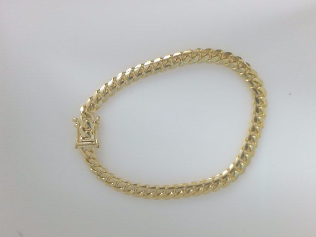 10k Yellow Gold Pulsera Solida De Fabrica 22.3g