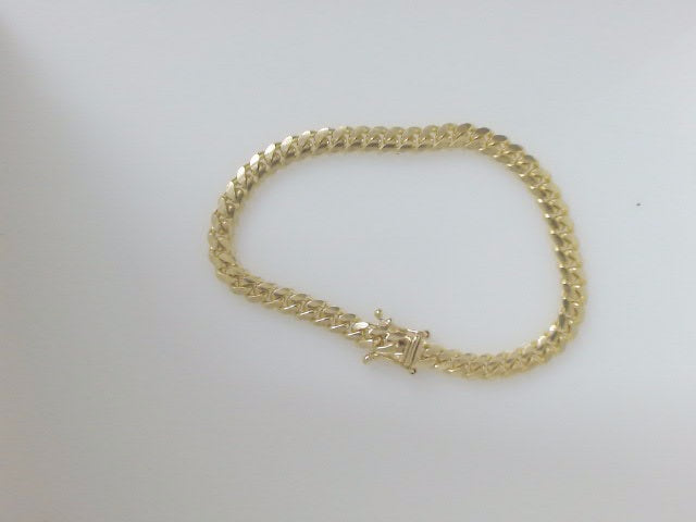 10k Yellow Gold Pulsera Solida De Fabrica 13g