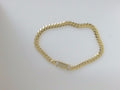10k Yellow Gold Pulsera Solida De Fabrica 14.2g