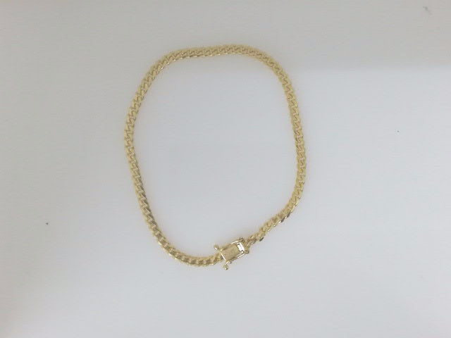 10k Yellow Gold Pulsera Solida De Fabrica 4.6g