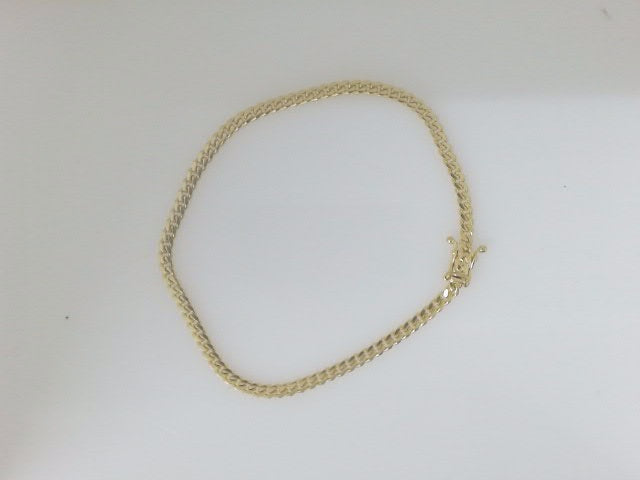 10k Yellow Gold Pulsera Solida De Fabrica 4.8g