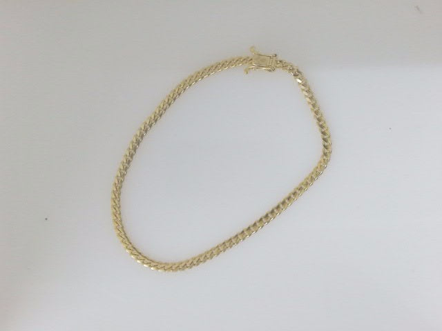 10k Yellow Gold Pulsera Solida De Fabrica 4.8g