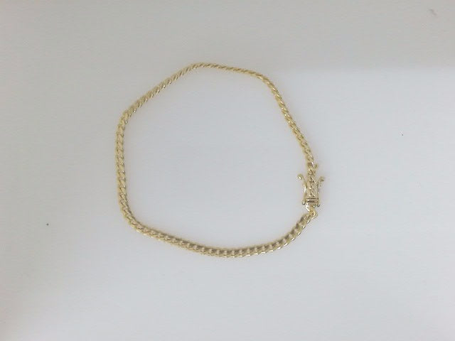 10k Yellow Gold Pulsera Solida De Fabrica 4.5g