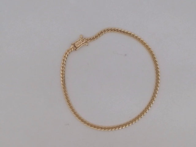 10k Yellow Gold Pulsera Solida De Fabrica 4.9g
