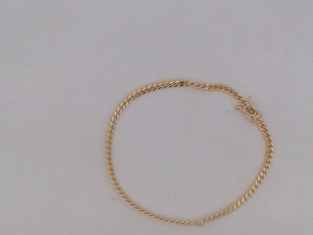 10k Yellow Gold Pulsera Solida De Fabrica 4.8g