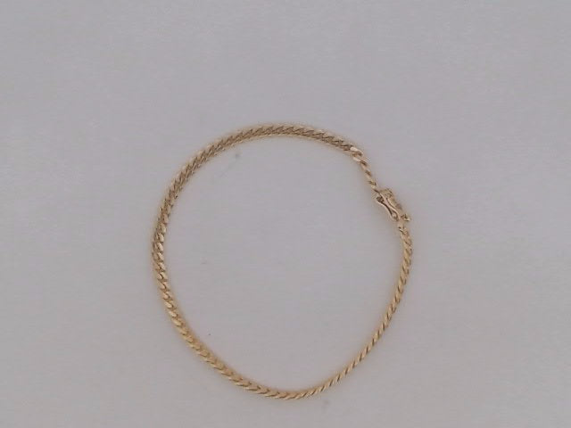 10k Yellow Gold Pulsera Solida De Fabrica 4.3g