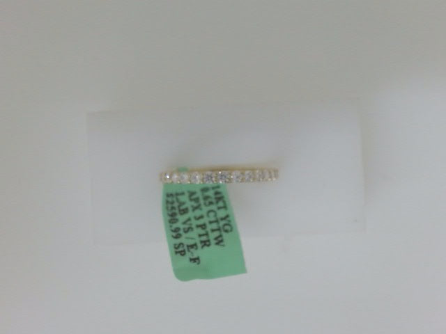 14k Yellow Gold Diamond Wedding Ring Lab 1.6g