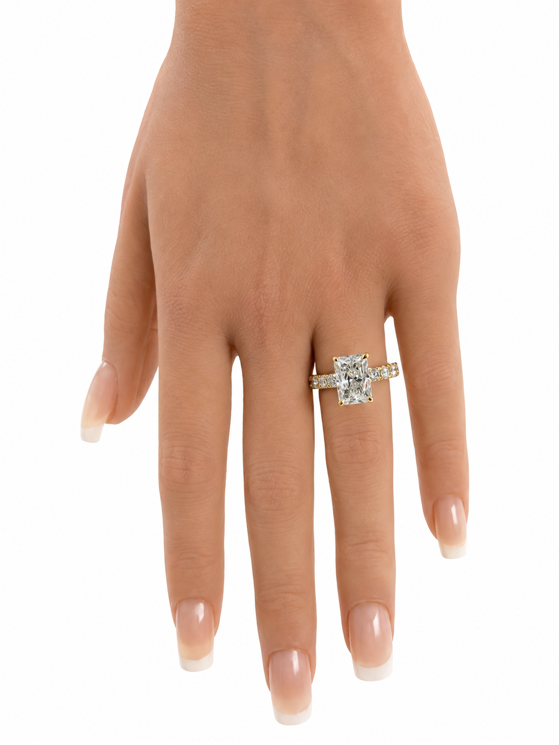 14 KT ANILLOS DE COMPROMISO DE MUJER CON DIAMANTES LAB