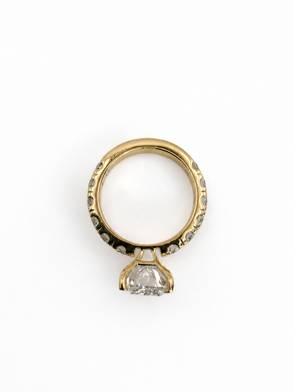 14 KT ANILLOS DE COMPROMISO DE MUJER CON DIAMANTES LAB