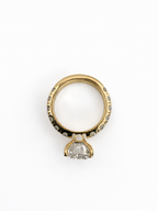 14 KT ANILLOS DE COMPROMISO DE MUJER CON DIAMANTES LAB
