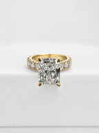 14 KT ANILLOS DE COMPROMISO DE MUJER CON DIAMANTES LAB