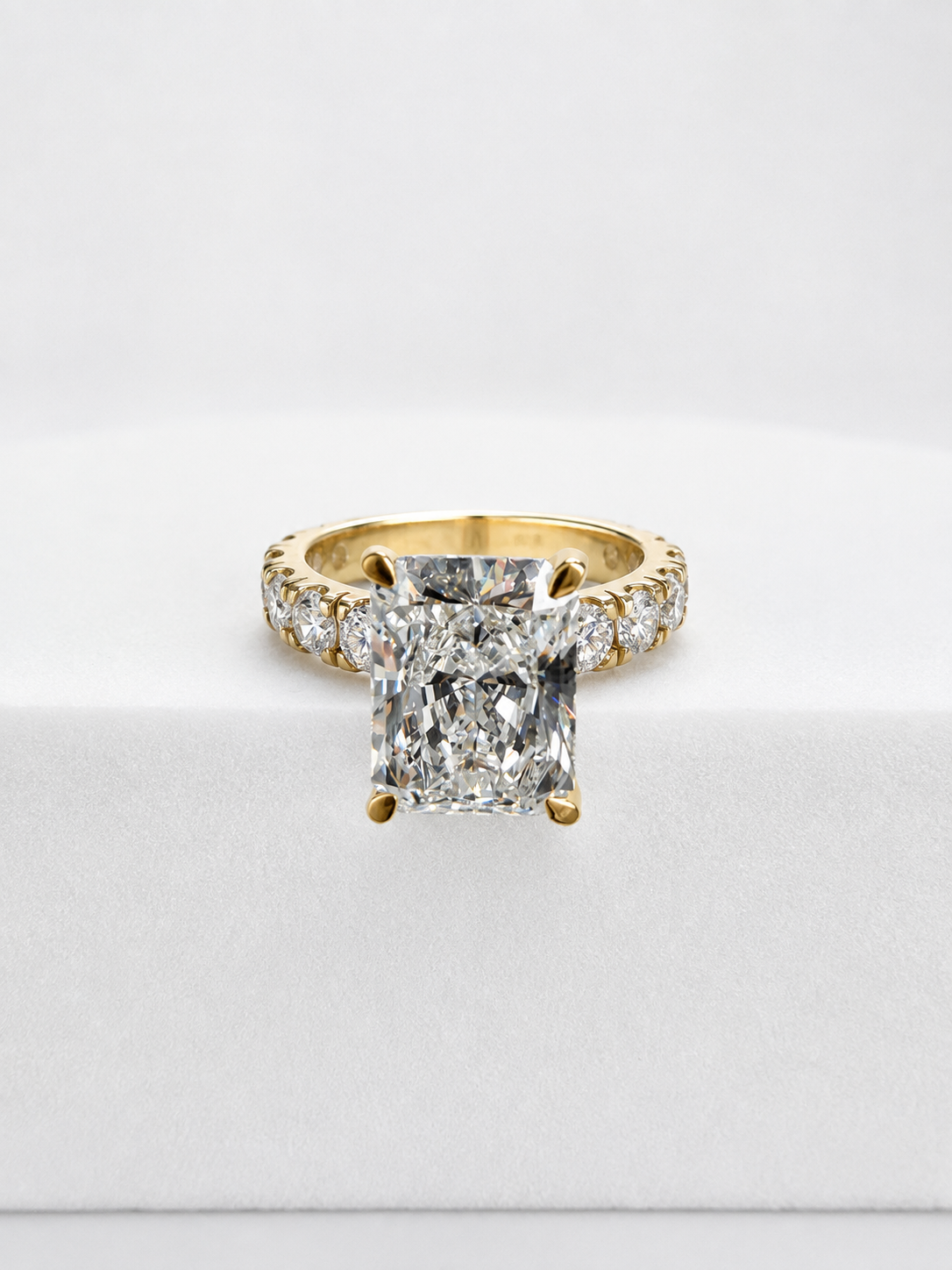 14 KT ANILLOS DE COMPROMISO DE MUJER CON DIAMANTES LAB