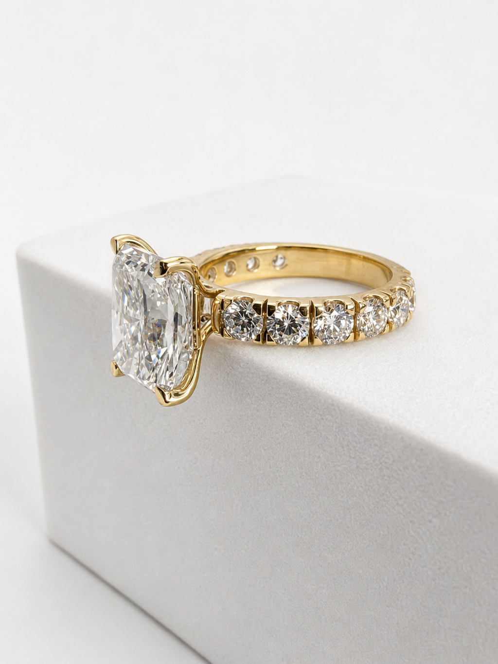 14 KT ANILLOS DE COMPROMISO DE MUJER CON DIAMANTES LAB