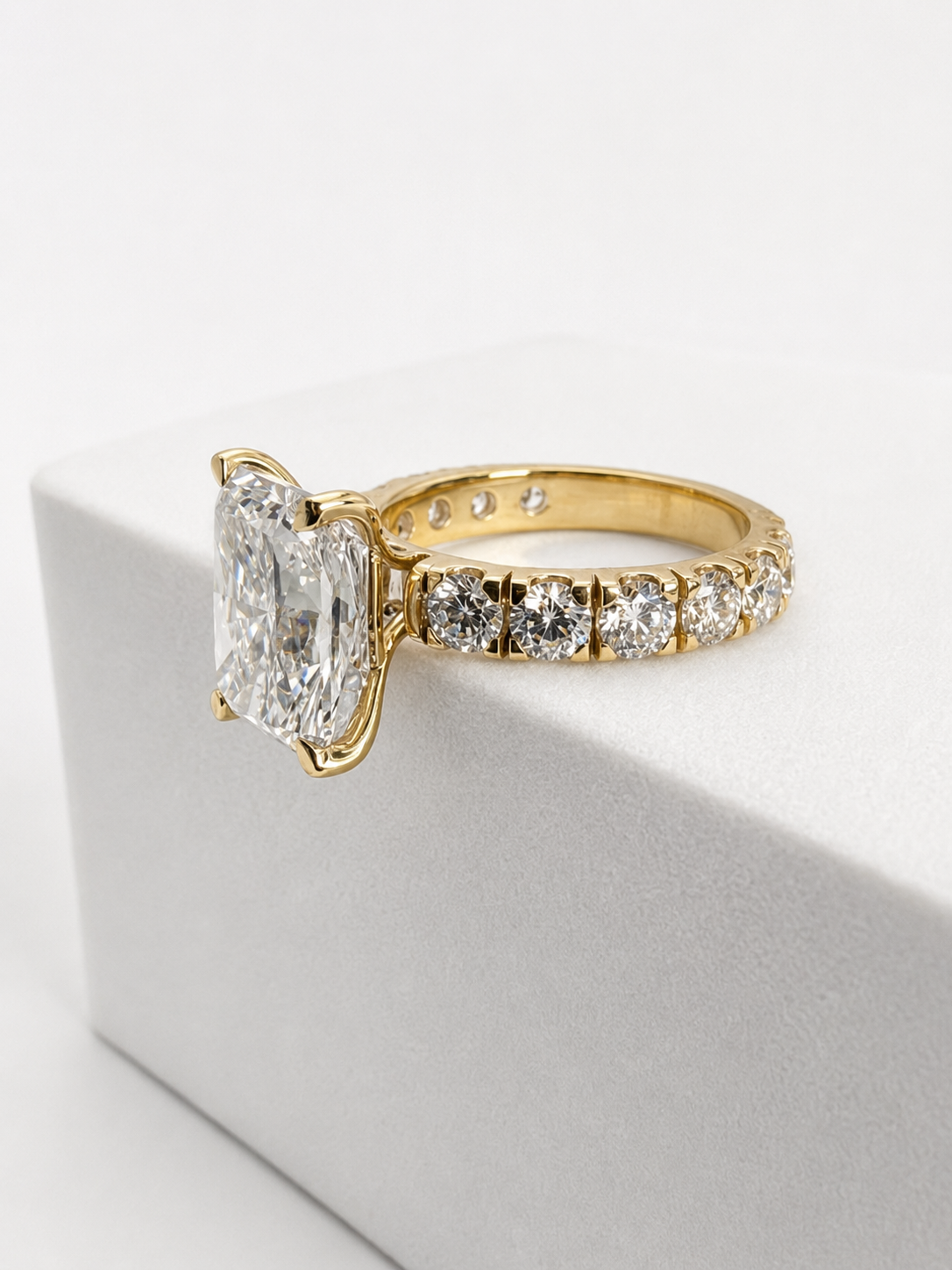 14 KT ANILLOS DE COMPROMISO DE MUJER CON DIAMANTES LAB