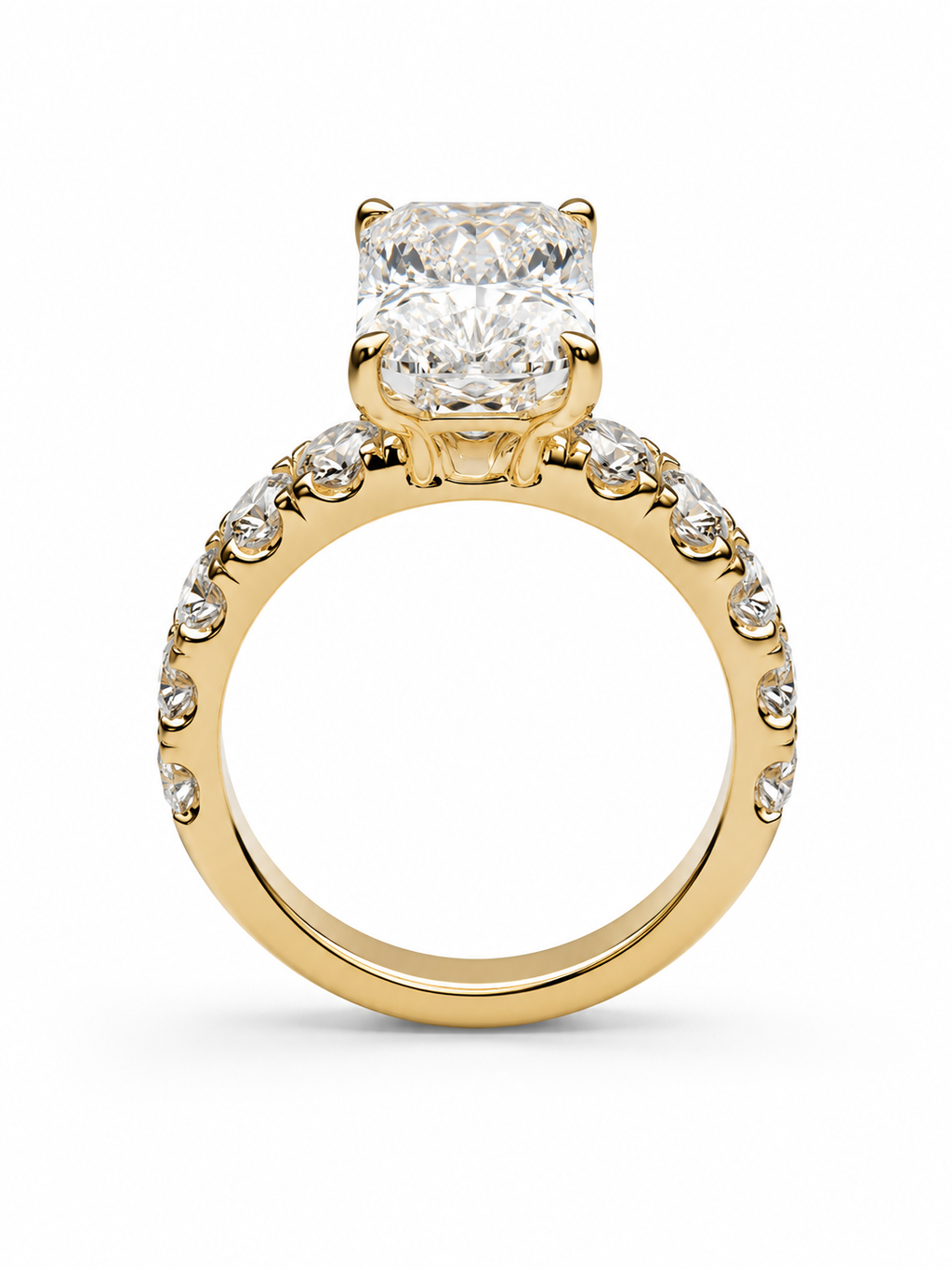 14 KT ANILLOS DE COMPROMISO DE MUJER CON DIAMANTES LAB