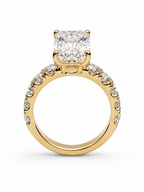 14 KT ANILLOS DE COMPROMISO DE MUJER CON DIAMANTES LAB