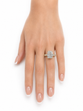 14 KT ANILLOS DE COMPROMISO DE MUJER CON DIAMANTES LAB