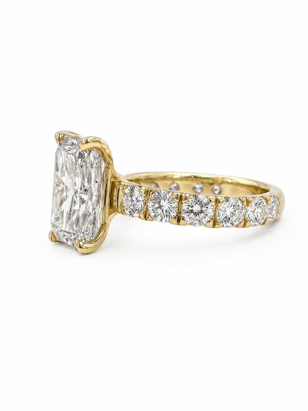 14 KT ANILLOS DE COMPROMISO DE MUJER CON DIAMANTES LAB