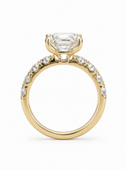 14 KT ANILLOS DE COMPROMISO DE MUJER CON DIAMANTES LAB