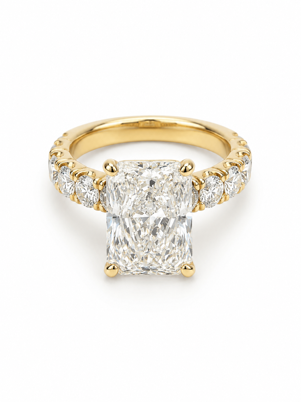 14 KT ANILLOS DE COMPROMISO DE MUJER CON DIAMANTES LAB