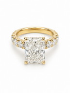 14 KT ANILLOS DE COMPROMISO DE MUJER CON DIAMANTES LAB