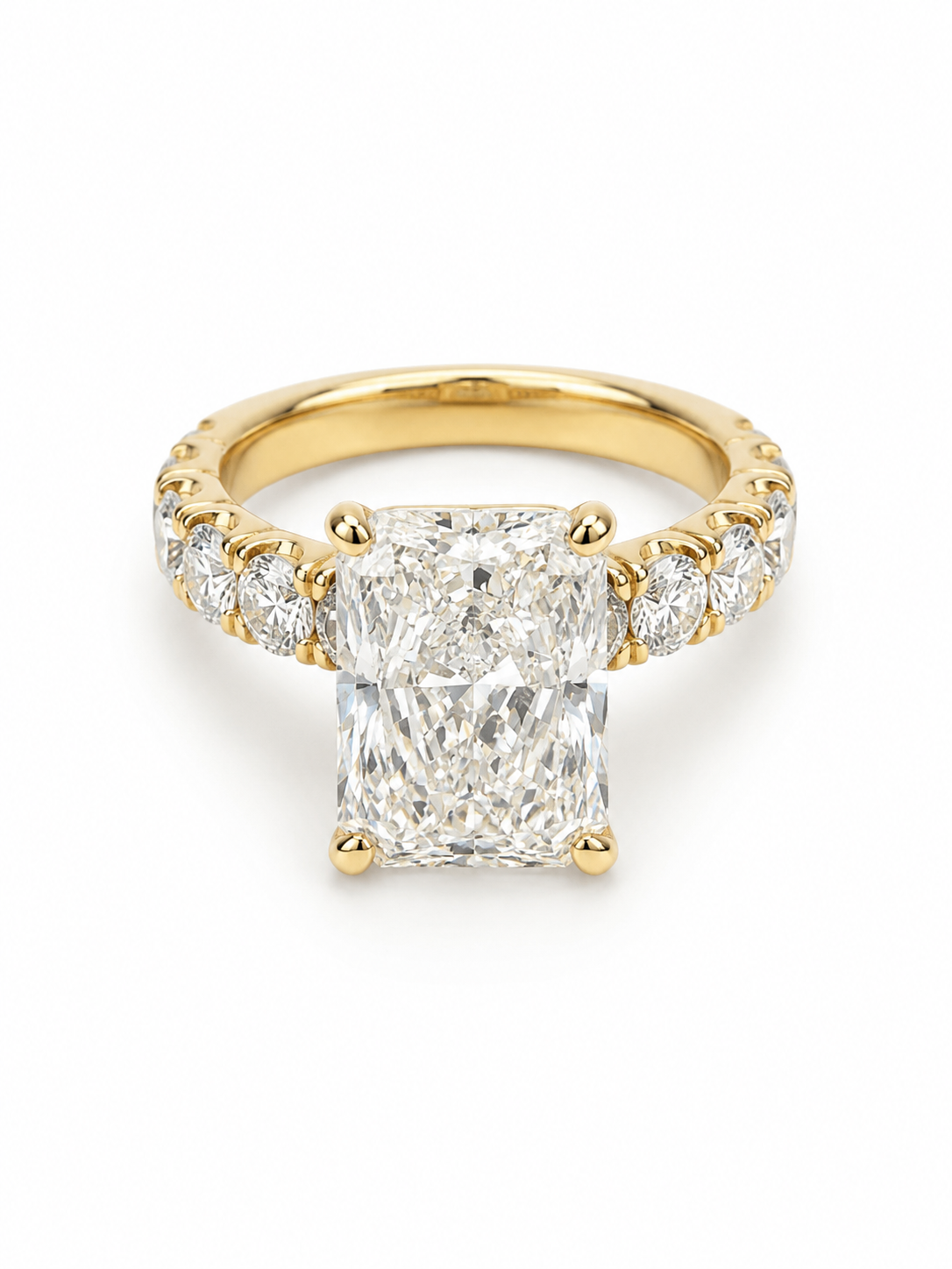 14 KT ANILLOS DE COMPROMISO DE MUJER CON DIAMANTES LAB