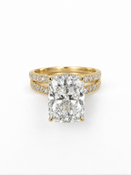 14 KT ANILLOS DE COMPROMISO DE MUJER CON DIAMANTES LAB