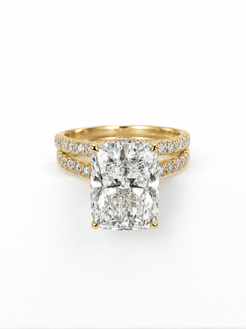 14 KT ANILLOS DE COMPROMISO DE MUJER CON DIAMANTES LAB