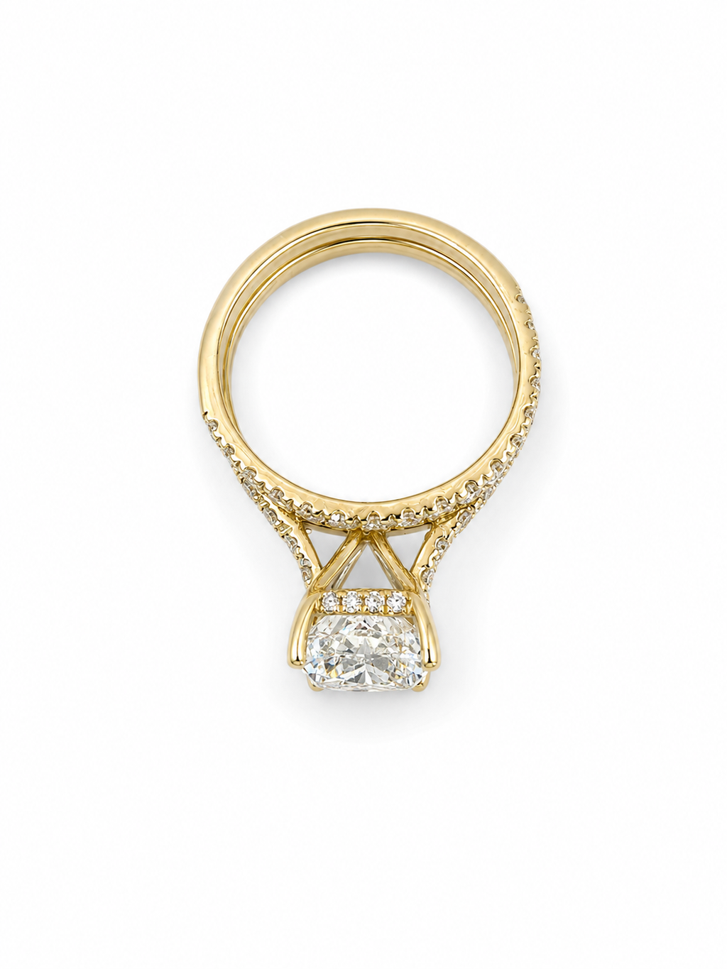 14 KT ANILLOS DE COMPROMISO DE MUJER CON DIAMANTES LAB