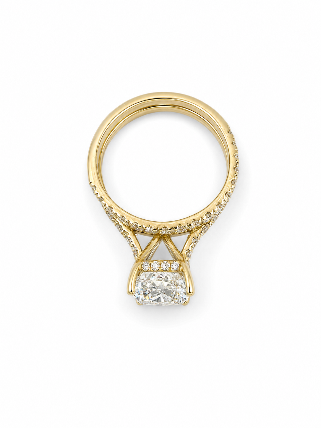 14 KT ANILLOS DE COMPROMISO DE MUJER CON DIAMANTES LAB