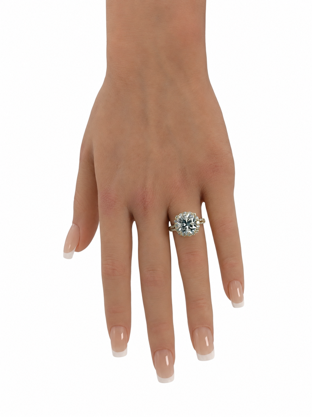 14 KT ANILLOS DE COMPROMISO DE MUJER CON DIAMANTES LAB