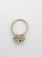14 KT ANILLOS DE COMPROMISO DE MUJER CON DIAMANTES LAB
