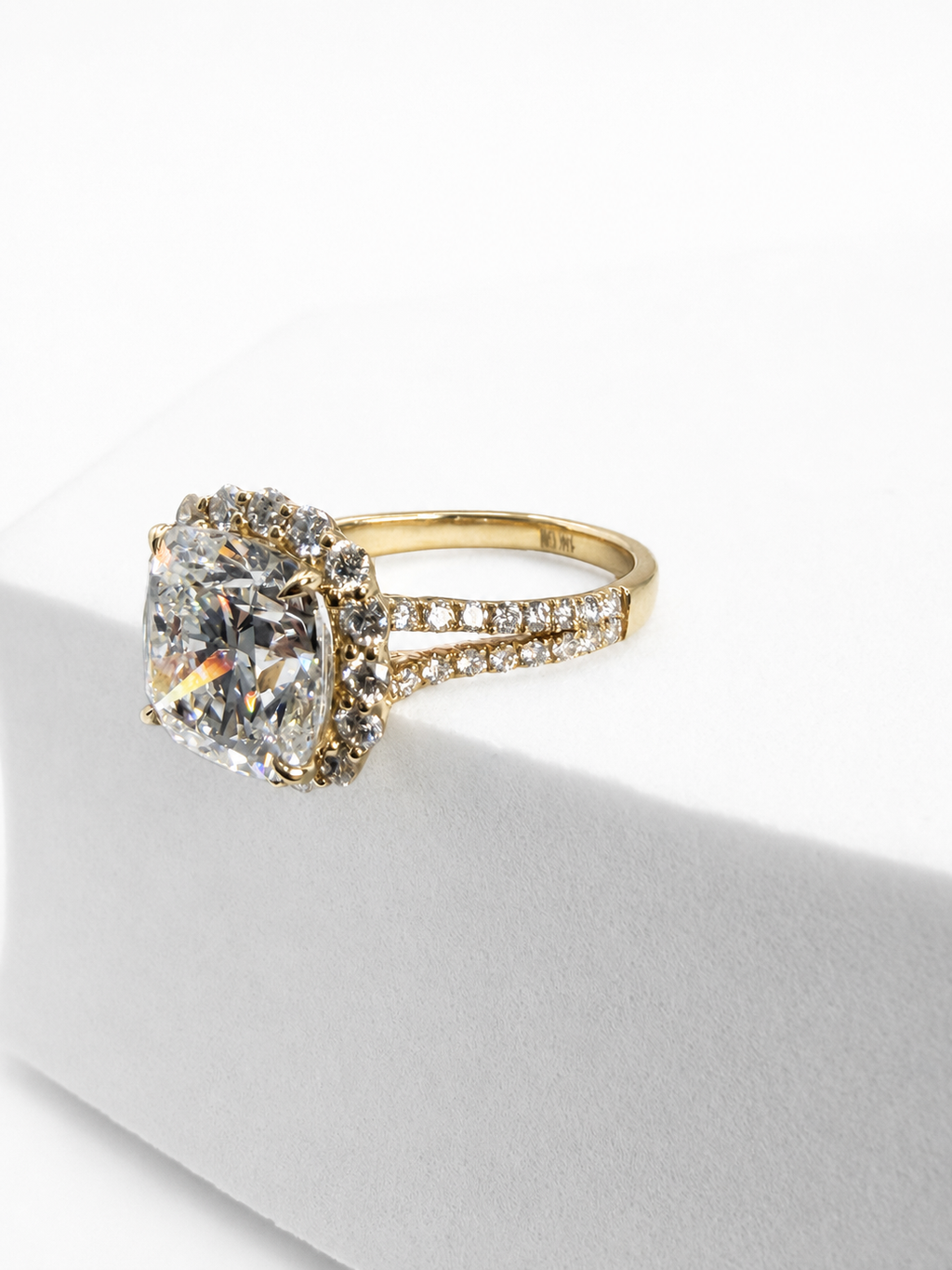 14 KT ANILLOS DE COMPROMISO DE MUJER CON DIAMANTES LAB