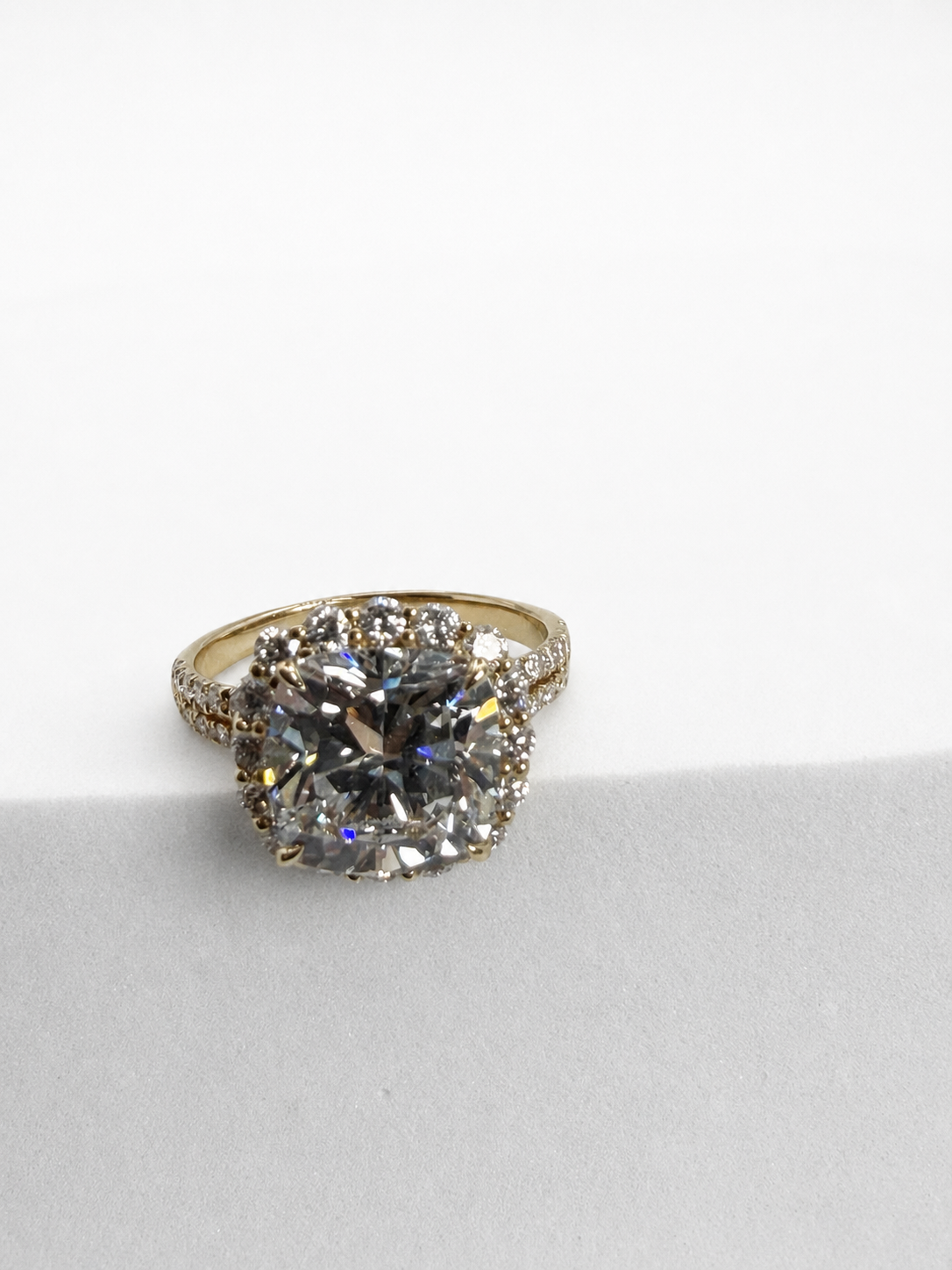 14 KT ANILLOS DE COMPROMISO DE MUJER CON DIAMANTES LAB