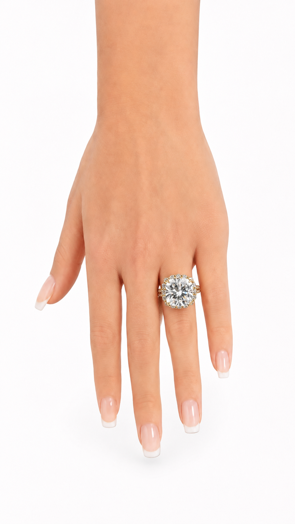 14 KT ANILLOS DE COMPROMISO DE MUJER CON DIAMANTES LAB