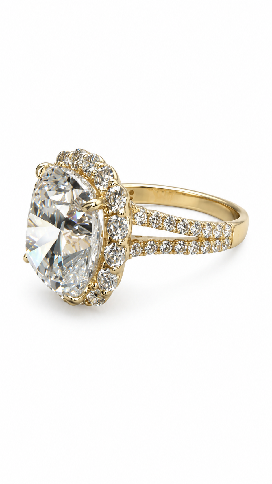 14 KT ANILLOS DE COMPROMISO DE MUJER CON DIAMANTES LAB