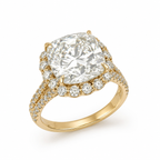 14 KT ANILLOS DE COMPROMISO DE MUJER CON DIAMANTES LAB