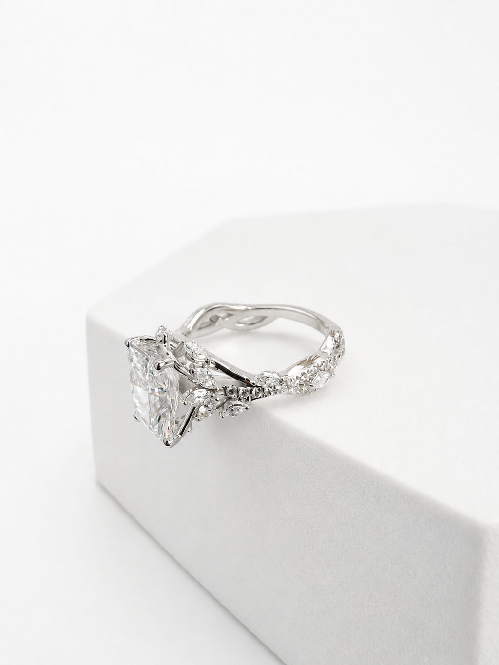 14 KT ANILLOS DE COMPROMISO DE MUJER CON DIAMANTES LAB