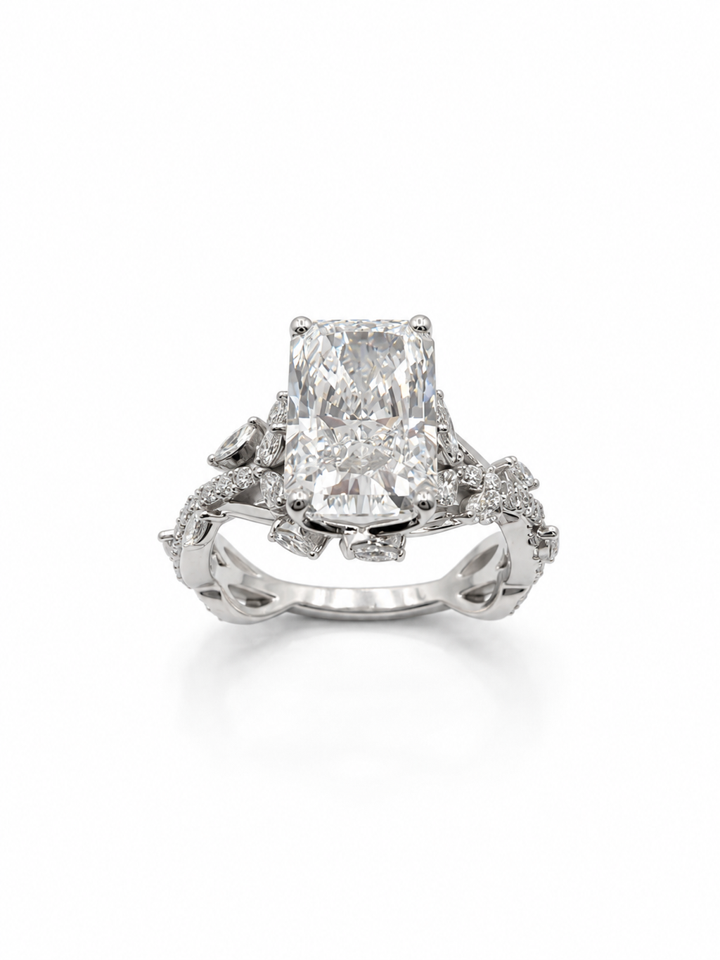 14 KT ANILLOS DE COMPROMISO DE MUJER CON DIAMANTES LAB