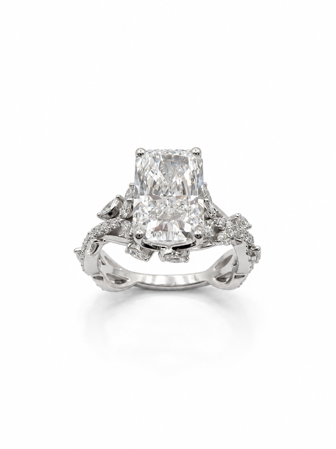 14 KT ANILLOS DE COMPROMISO DE MUJER CON DIAMANTES LAB