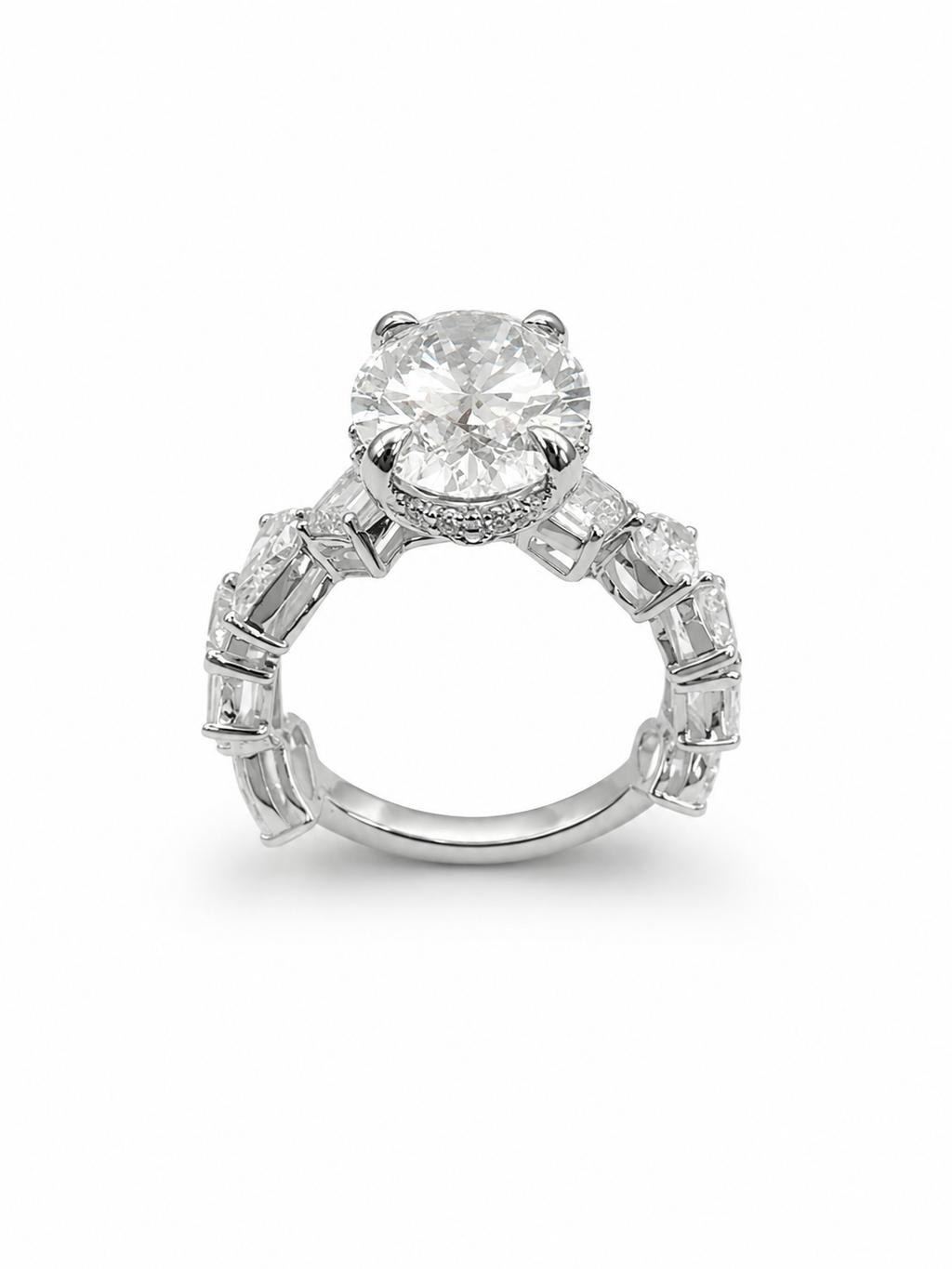 14 KT ANILLOS DE COMPROMISO DE MUJER CON DIAMANTES LAB