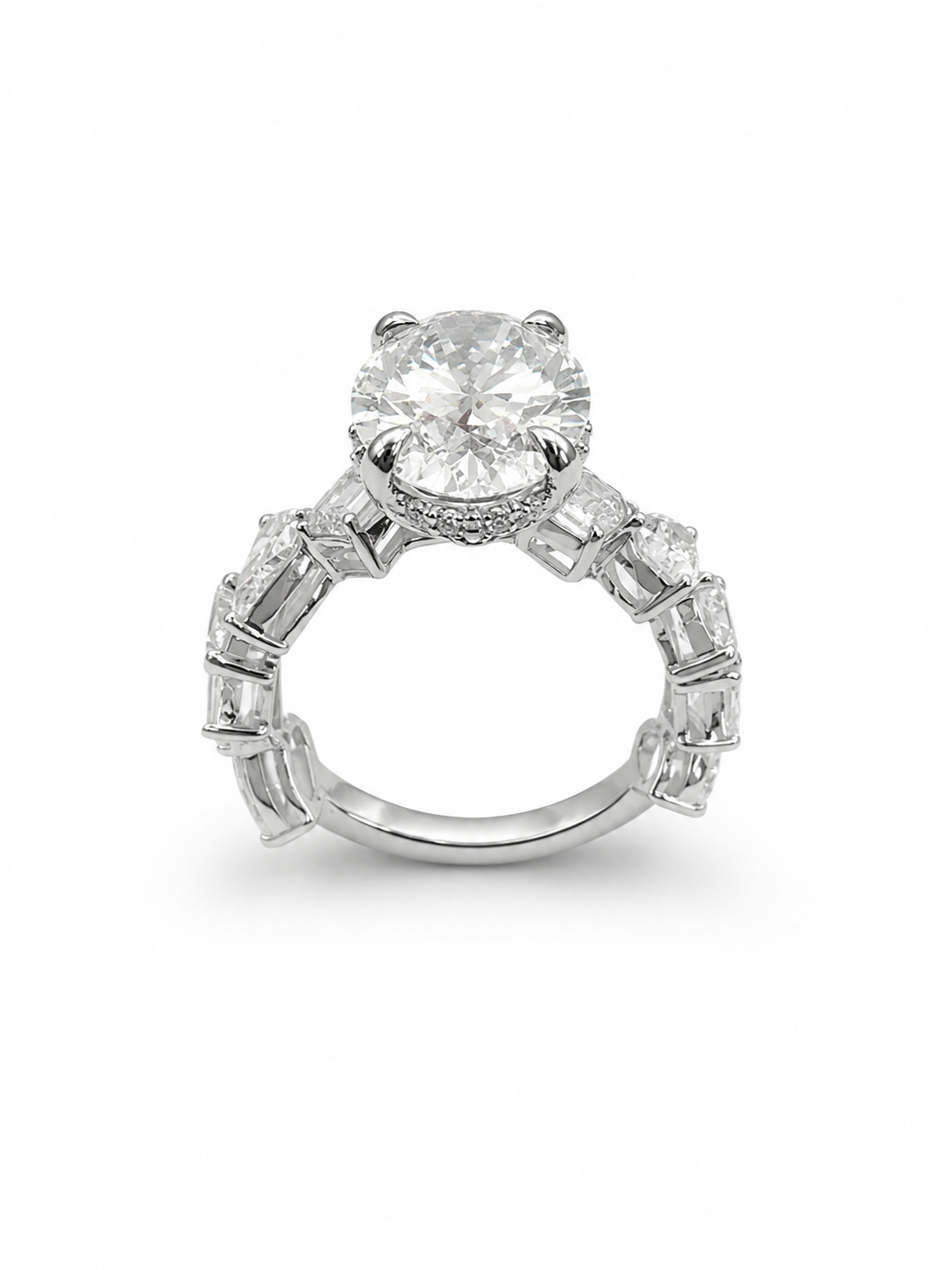 14 KT ANILLOS DE COMPROMISO DE MUJER CON DIAMANTES LAB