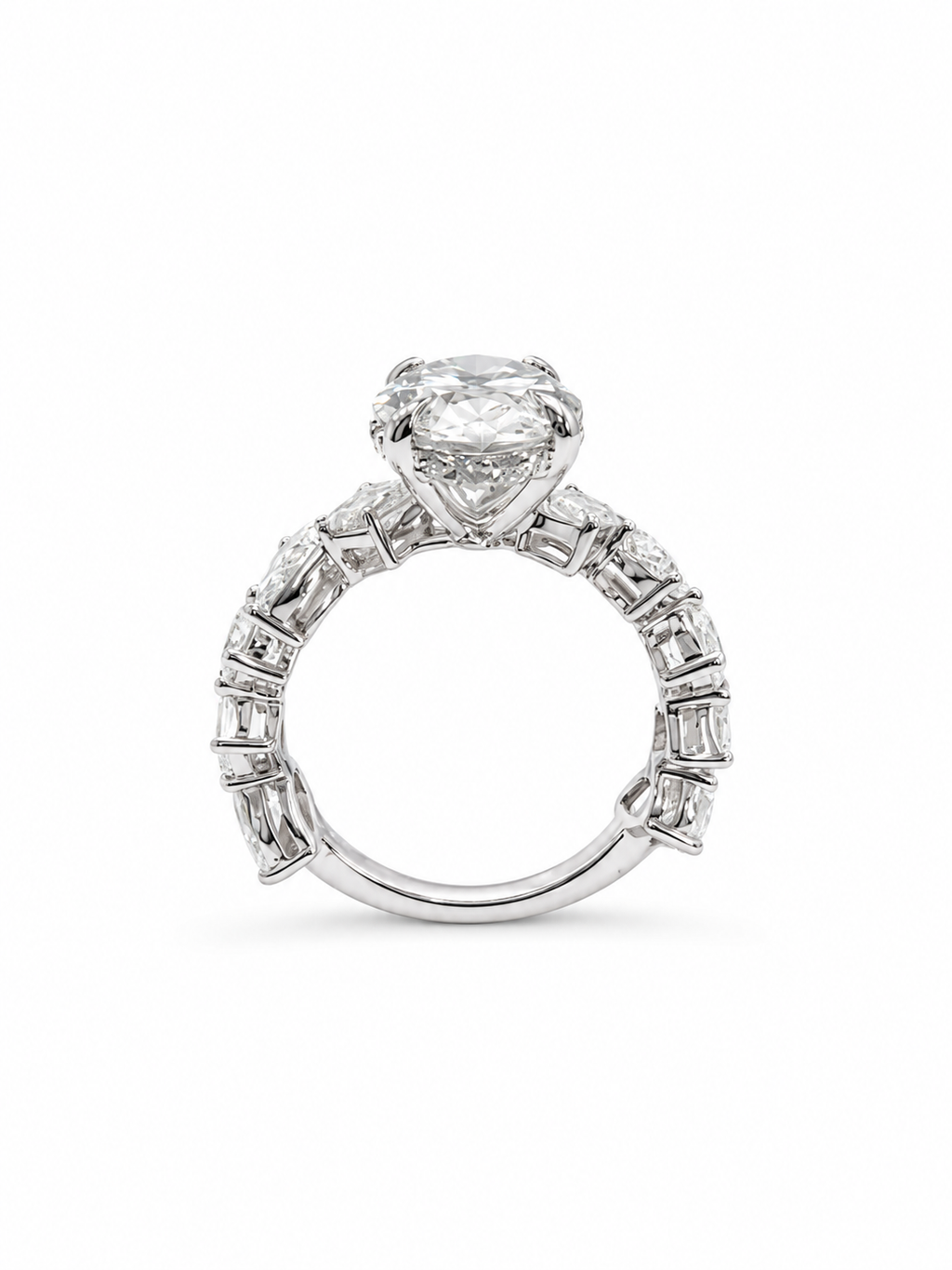 14 KT ANILLOS DE COMPROMISO DE MUJER CON DIAMANTES LAB