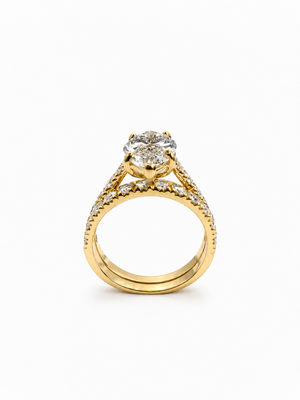 14 KT ANILLOS DE COMPROMISO DE MUJER CON DIAMANTES LAB