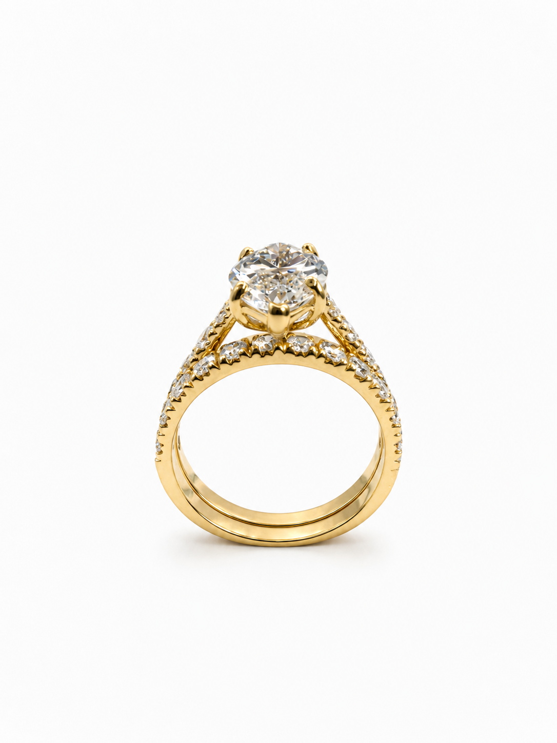 14 KT ANILLOS DE COMPROMISO DE MUJER CON DIAMANTES LAB