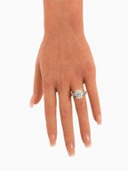 14 KT ANILLOS DE COMPROMISO DE MUJER CON DIAMANTES LAB